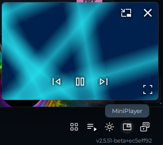 MiniPlayer overlay on screen