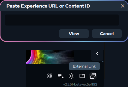 External Link player input