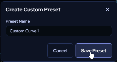Naming the preset