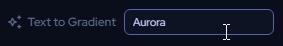 Text to Gradient input