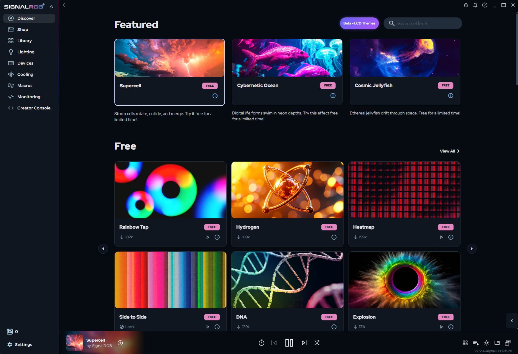 The SignalRGB Discover page